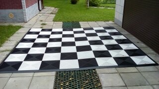 Шахматная доска с обрамлением 3.3х3.3м