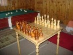 Шахматный стол лаковый без шахмат  77х77 см